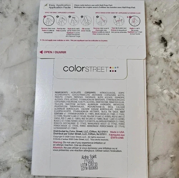 Color Street Nail Polish Strips-Retired Set-Aloha Spirit French Manicure - Picture 2 of 4